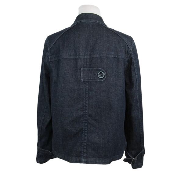 CHARTER CLUB Vintage Dark Wash Denim Jean Jacket Women’s Size Medium - Picture 2 of 12